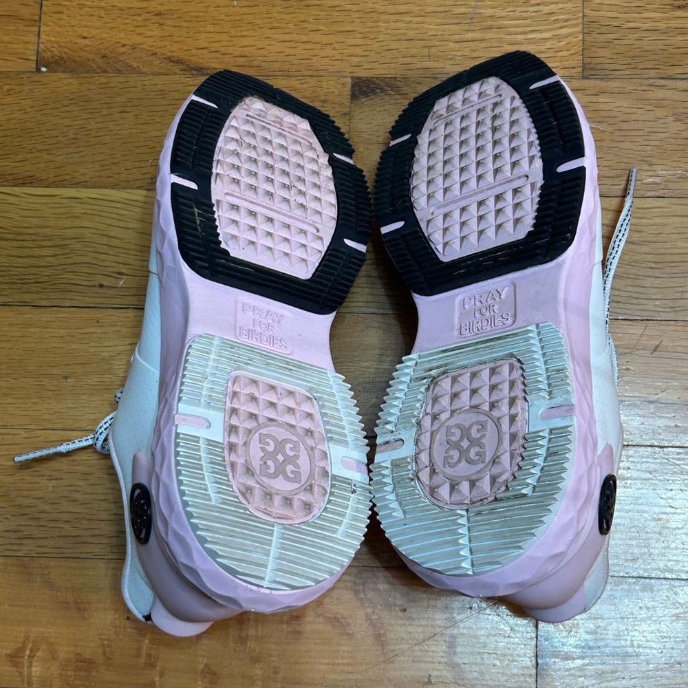G/FORE WOMEN'S PERFORATED MG4 + GOLF SHOES White Pink Blush Size 6 - Picture 2 of 7